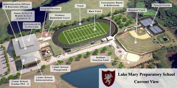 Каникулярная программа в США, Lake Mary Preparatory School. Схема школьного кампуса